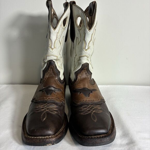 Tronco Leather Boots  Men’s 8.5 Western Cowboy Square Toe Brown Made In Mexico main image 4